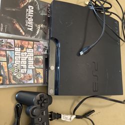 PS3 Slim 320 Gig W  Games And Control 