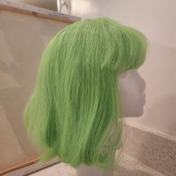 Green Bobbed Wig - Easy Style W/ Water.