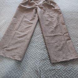 Women's Brown Pleated Pants 