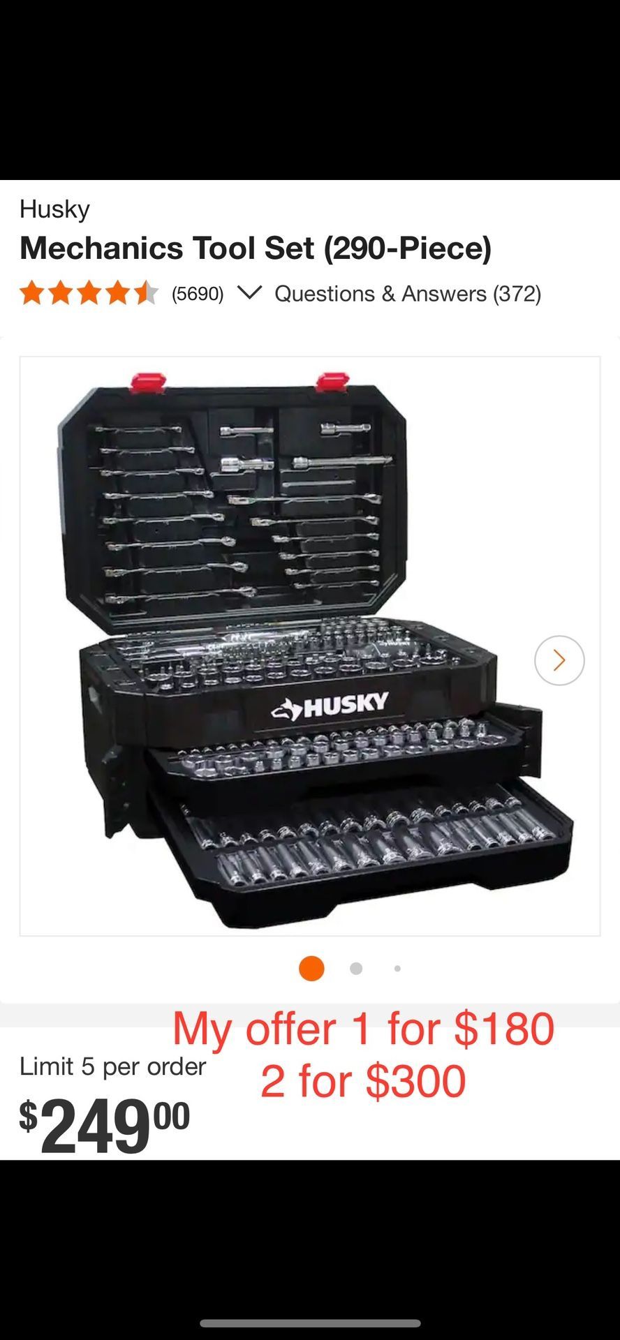 Brand New Husky 290-piece Tool Box