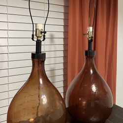 Chocalate Glass Lamps 