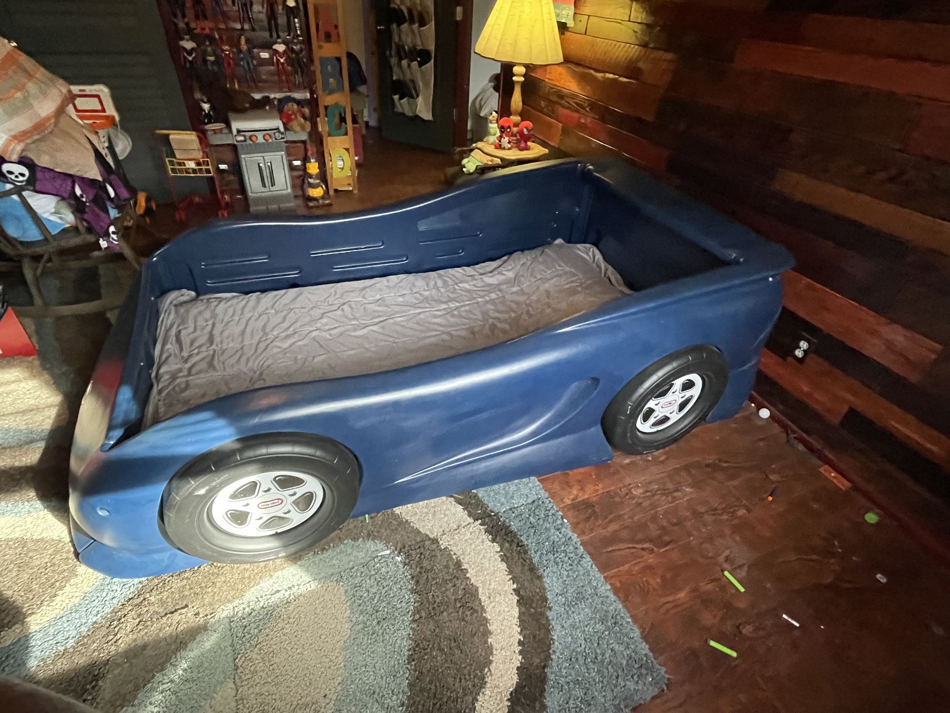 Little Times Twin Size Race Car Bed & Mattress 