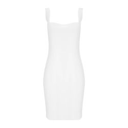 Sexy White Double Layer Mesh Midi Dresses For Women 