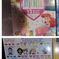 🆕️12 BOARD BOOKS.  DISNEY BABY.COMES WITH CARRY CASE WITH HANDLE