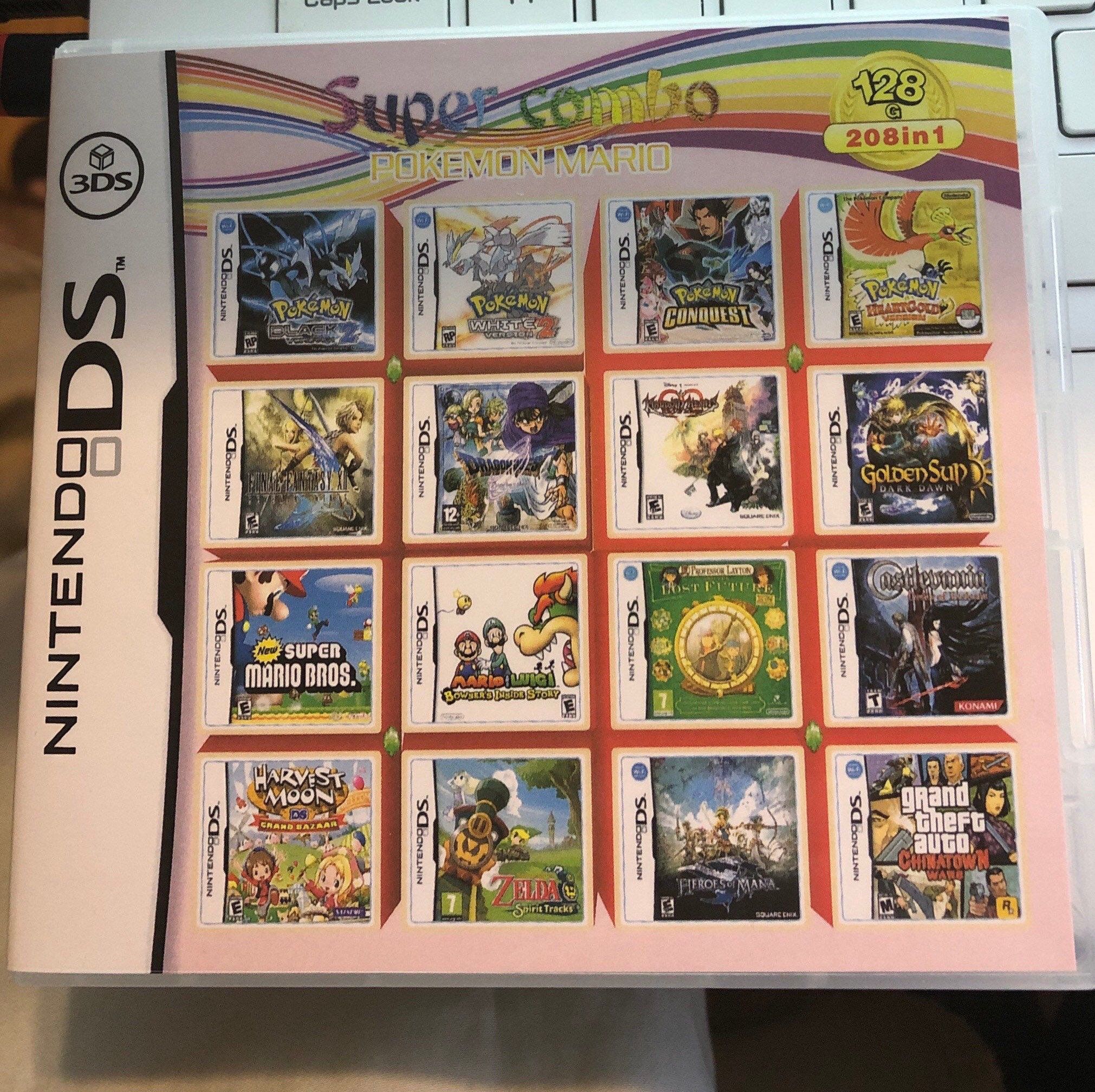 Nds 208 In 1 Nintendo Ds Games Nds 3ds Switch