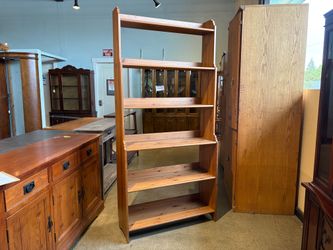 78″ Tall Six Tier Pine Bookcase