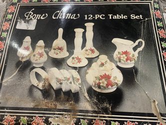 Vintage 12 piece bone china table set