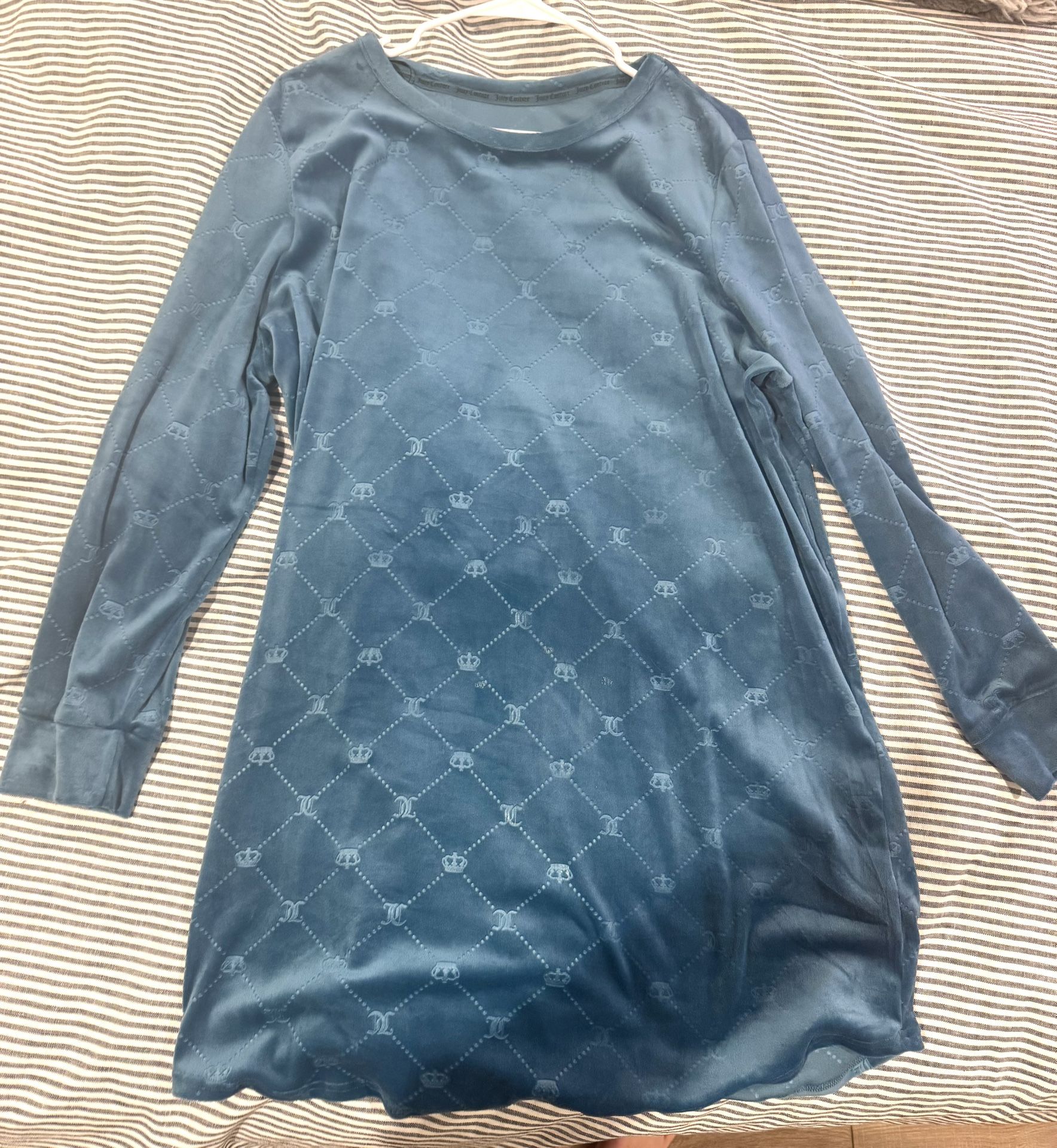 Blue Velour Juice Couture Nightgown