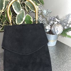 Charles Jourdan Vintage Paris Black Leather / Suede Handbag