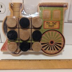 Tic Tac Toot Wood Game Train Vermont NIP
