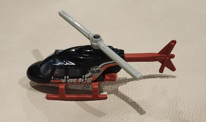 Hot Wheels Propper Chopper Police Helicopter Black & Red Die-Cast Toy 2016 J18