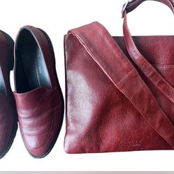 Timeless deal Ecco Red Leather Shoes 38 + Rare Vintage Radley London