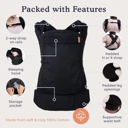 Beco Toddler Carrier with Extra Wide Seat, 100% Cotton Toddler Carrying Backpack Style and Front-Carry, Lightweight & Breathable Child Carrier, Toddle