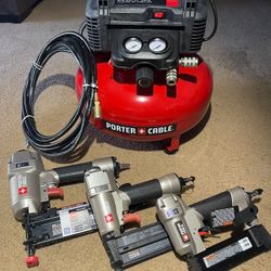 Porter-Cable 6 Gal.  Air Compressor with 16-Gauge, 18-Gauge and 23-Gauge Nailer 3 Tool Combo Kit