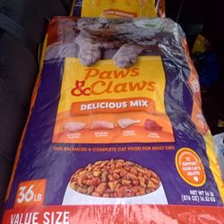 Paws And Claws Cat Food 36 Lb Bag