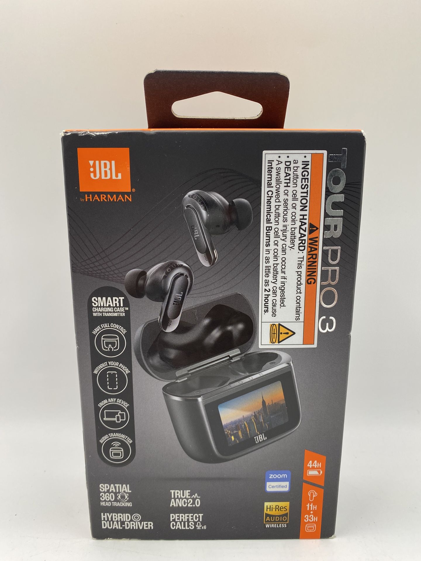 JBL Tour Pro 3 True Wireless Noise Cancelling Earbuds Black Headphones Headset