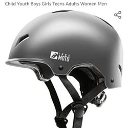 INNA MOTO SKATEBOARD HELMET IN GREY  REG PRICE 26.99