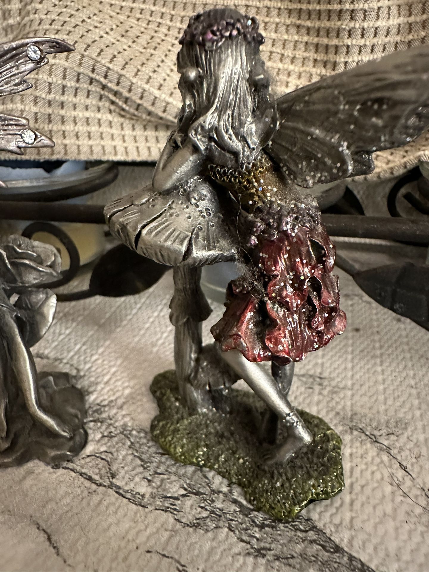 Two Pewter Fairies