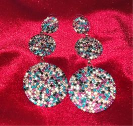 Multicolor Crystal Rhinestone Drop Earrings
