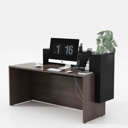 Nijash Rectangle Synthetic Laminate Reception Desk