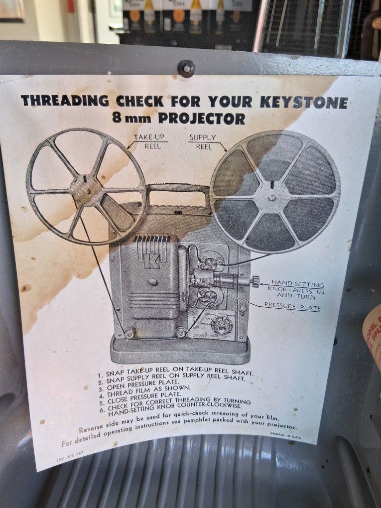 Vintage 8 mm projector. Great for old movies