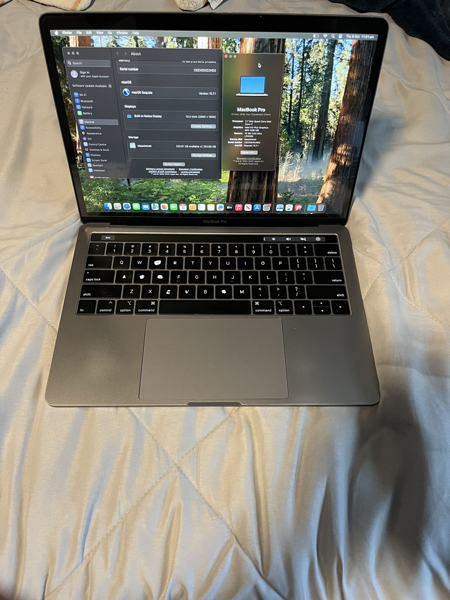 MacBook Pro 13” 2018 Working