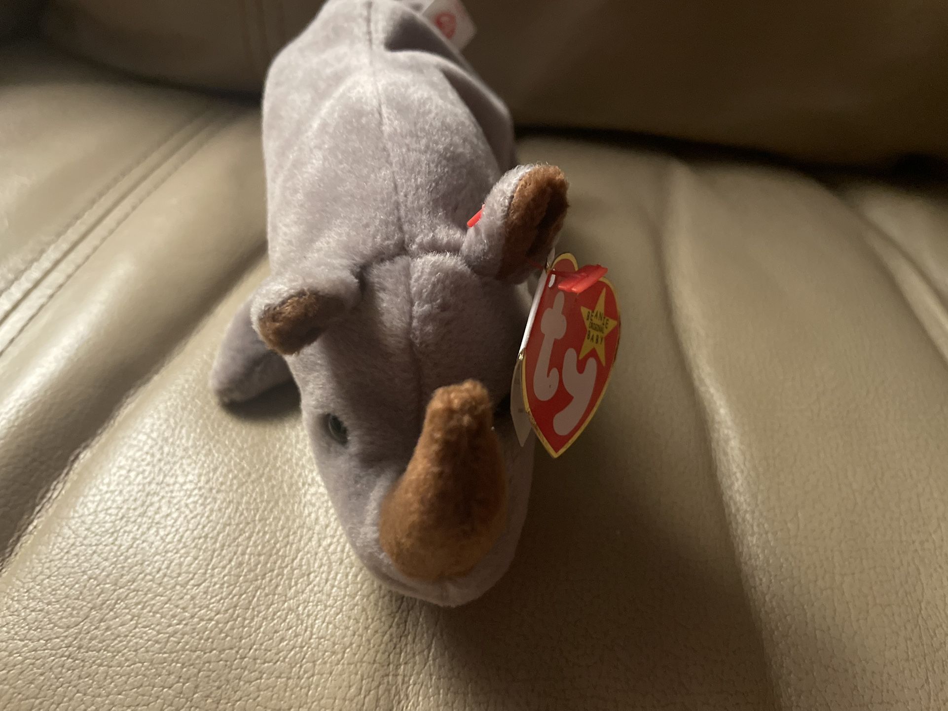 Spike The Rhino TY Beanie Baby W Tag Good Condition Cute Collectors Retired Rare