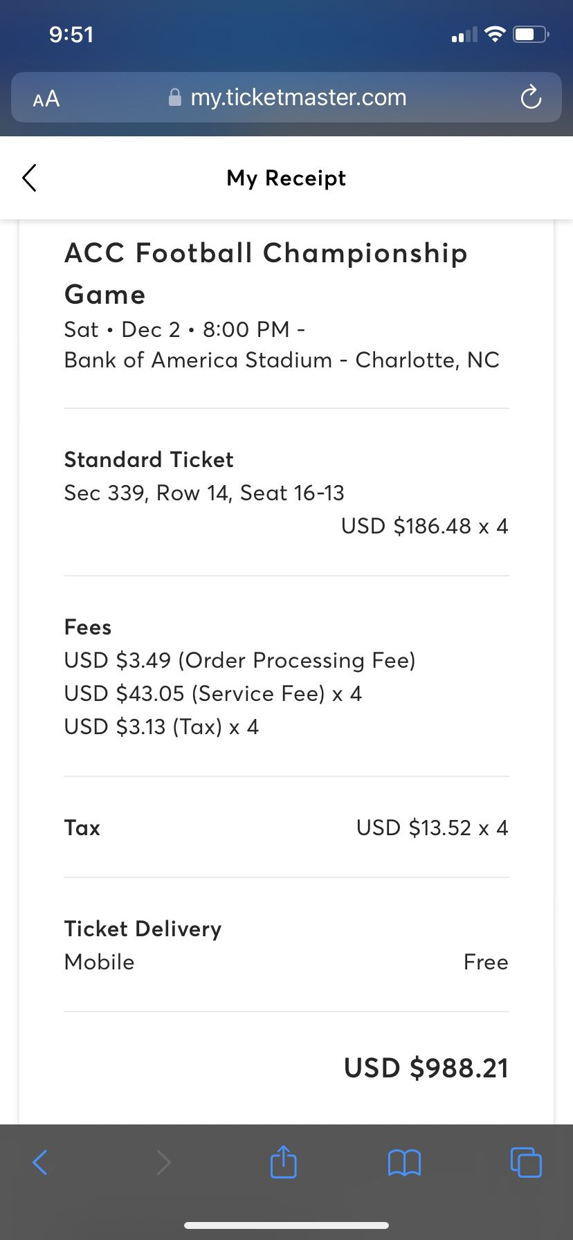 ACC Championship game tickets 
