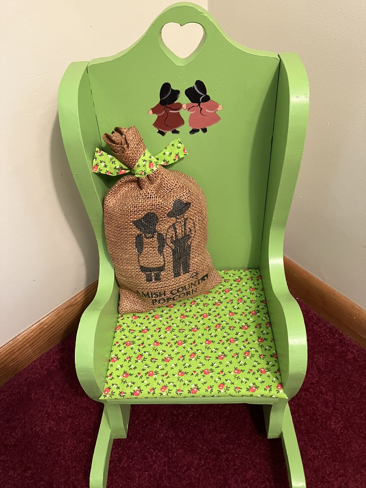 Decorative Mini Wooden Rocker Chair - decor bag included!!