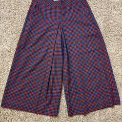 Trina Turk Prizzi Cropped Culottes Houndstooth Wide Leg Pants Size 0