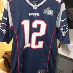 PATRIOTS SUPER BOWL BRADY Football jersey SIZE S 