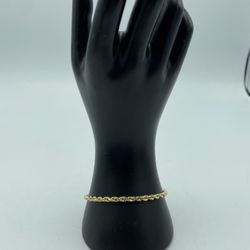 14kt Yellow Gold Rope Bracelet 8”