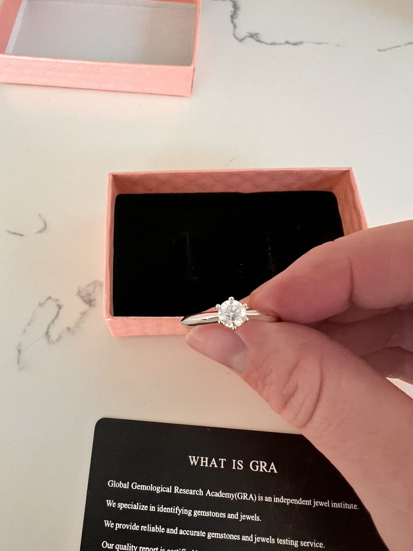 Moissanite Diamond Engagement Ring Adjustable