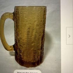 Amber Vintage Set Of 4 Beer Mugs Excellent Condition