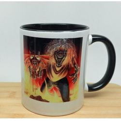 Iron Maiden Eddie Number Of The Beast 1982 Coffee Cup Two Sided Mug Custom Made