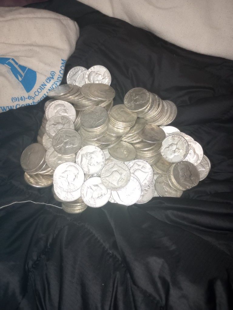 Franklin Silver Halves For Current Face Value Melt Price +$50 Buy Some Or Buy All