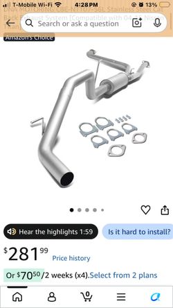 DNA MOTORING CBE-NTT07-56L Stainless Steel Cat Back Exhaust System [Compatible with 04-15 Nissan Titan]