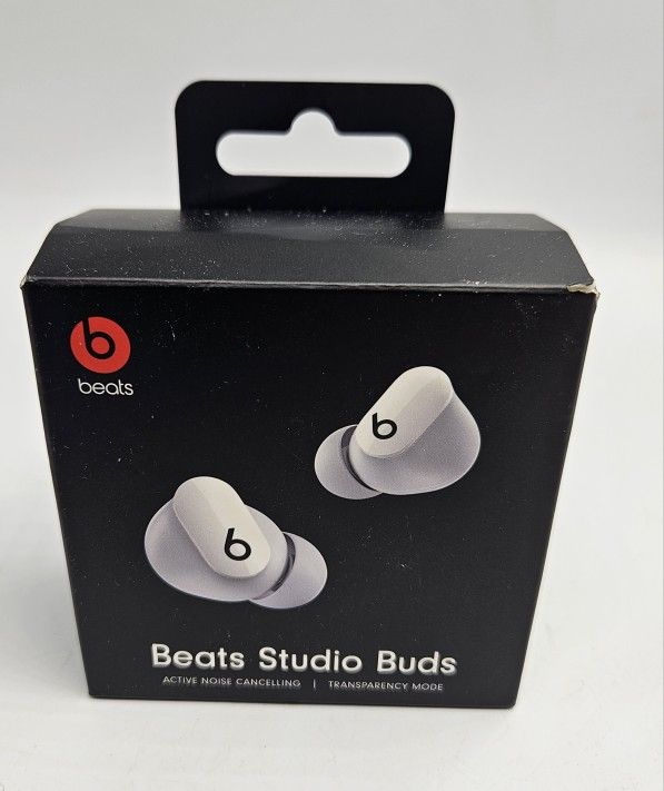 APPLE BEATS STUDIO BUDS - WHITE - WORKS WITH APPLE W/BUILT IN MIC