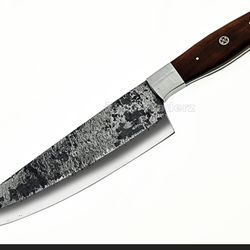 8" Blade Chef Knife , Custom Handmade Kitchen Knife , BBQ Grilling Knives , Best Gift 