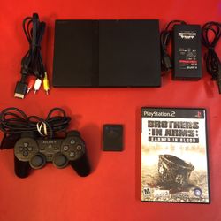 PlayStation 2 Slim (PS2) Console w/ Brother In Arms: Earned in Blood