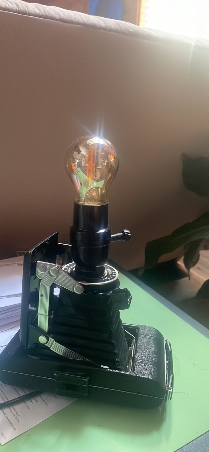 Vintage Camera Lamp