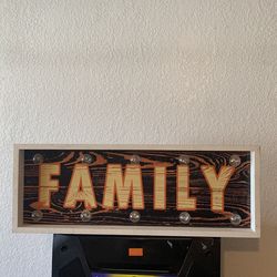 Family Sign With Light