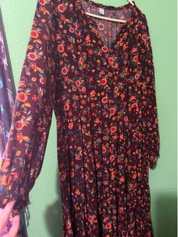 Old navy floral long sleeve dress