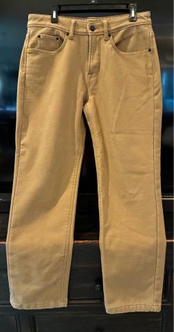 CAT Mens Fleece Lined Size 32 x 32 Tan Canvas Work Pants