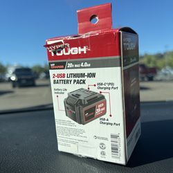 Hyper Tough 20V 4.0AH Lithium Ion Battery Pack