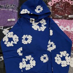 Denim Tear Blue Hoodie Size Small