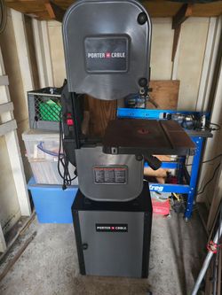 PORTER-CABLE Corded Electric Band Saw with Stand/Base Cabinet Gray/Black