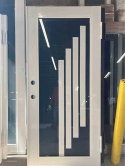 Modern  Entry Door with Glass Panel