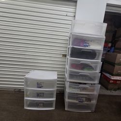 11# Clear Plastic Storage Drawer Sets OBO
