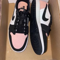 Coral And Black Air Jordan Low 